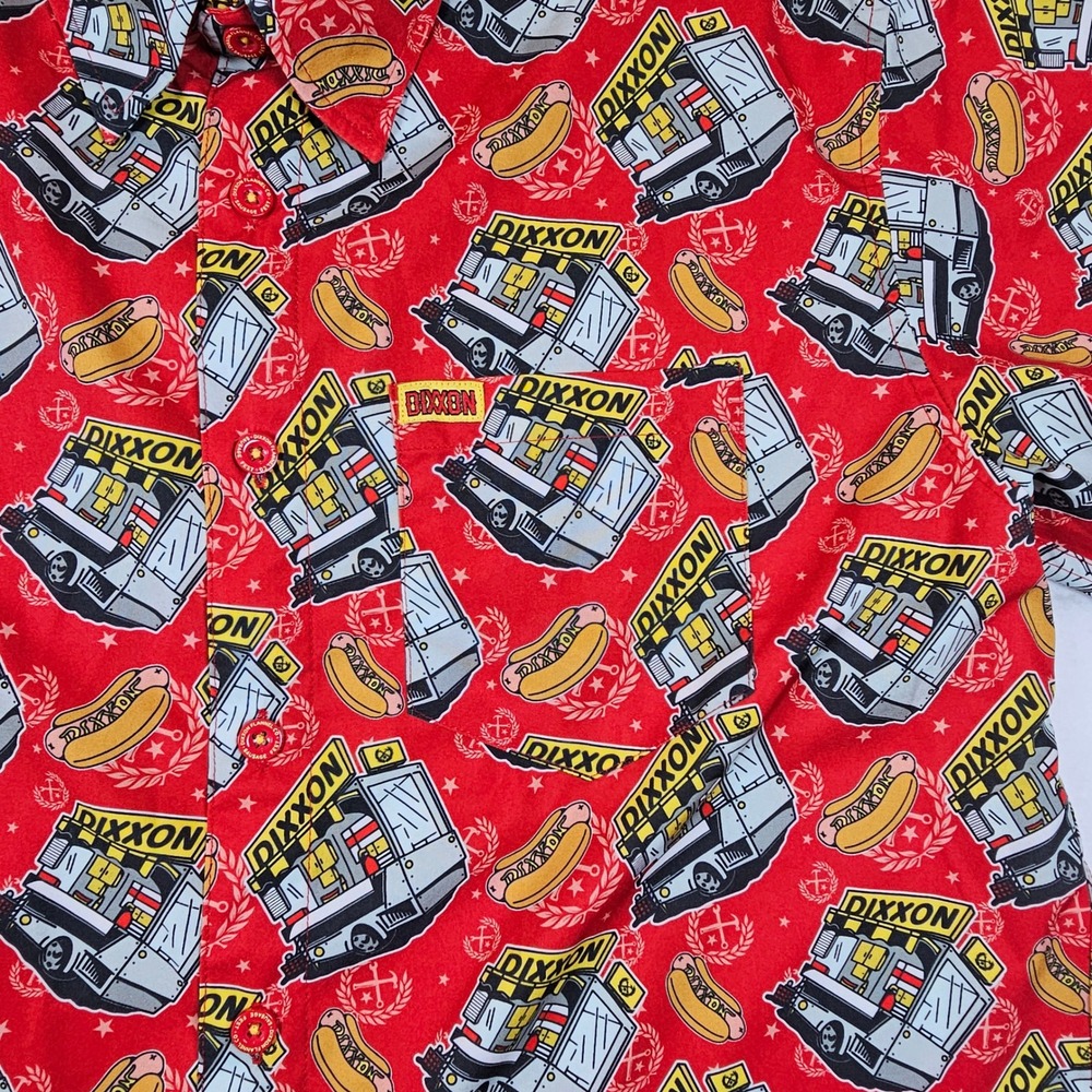 Dixxon Flannel Co Sausage Fest Red Food Truck Hot Dog D-Lite Shirt Mens XL - Picture 4 of 7